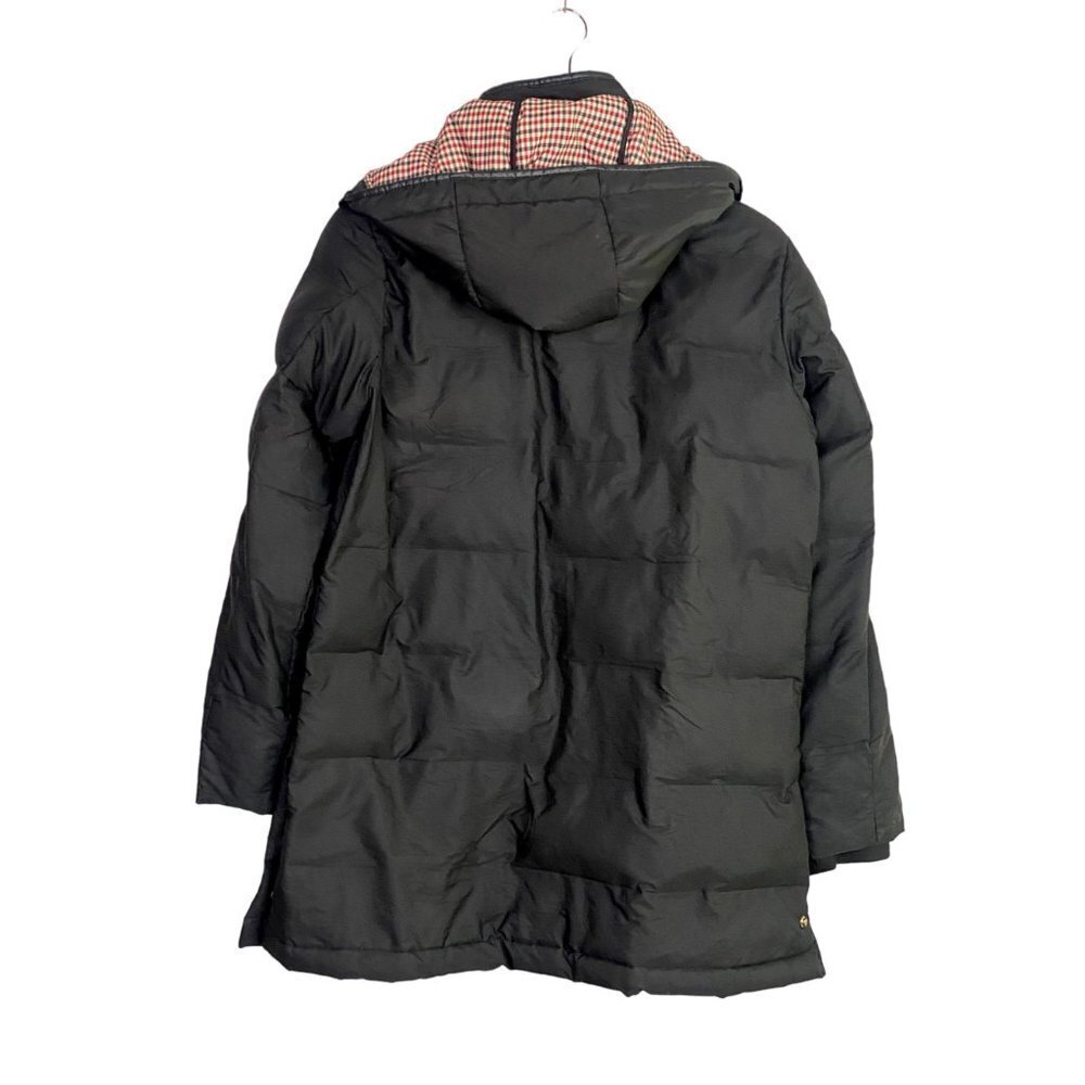 Zara Long Puffer Parka Hooded Jacket Long Sleeves Pockets Button Zip XS Black - Picture 6 of 14